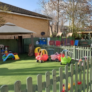 Some of the outdoor nursery equipment at Little Cedars, Streatham