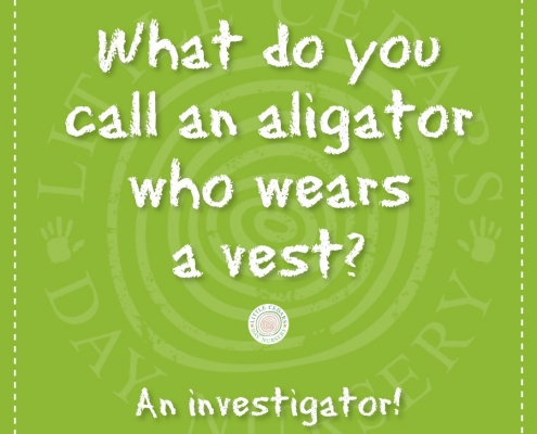 What do you call an aligator What do you call an aligator who wears a vest?