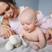 Newborn babies are short sighted, only being able to properly focus on an area 8 to 14 inches in front of them