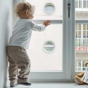 Clear floor-to-ceiling glass is also a hazard once children are mobile.
