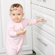 It's wise to keep electrical wire cords tidy and out of reach of little ones.