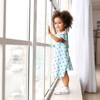 Door and window security is essential around young children.
