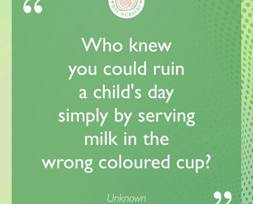 Who knew you could ruin a child's day simply by serving milk in the wrong coloured cup?