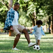 Ball games are just one of the activities that can help children practise bilateral coordination skills.
