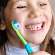 Teach children to brush their own teeth.