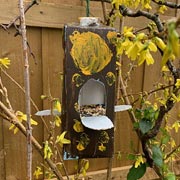 Bird feeders made from recycled cartons can be great fun, fairly easy and can be quite creative.