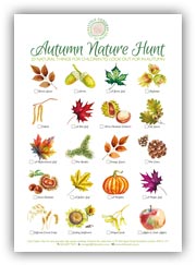 Preview of the Autumn Treasure Hunt reference sheet.