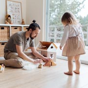 Getting proactively involved in some play activities may boost your child's imagination through the scenarios and ideas you introduce.