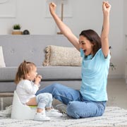 Mastering the potty and toilet will boost children's independence and self-confidence.