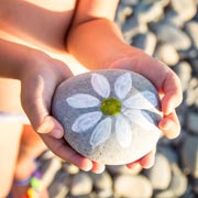 Painting pebbles is creative for children and they look fabulous!
