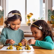 There are many different ways for children to create bee-inspired arts and crafts.