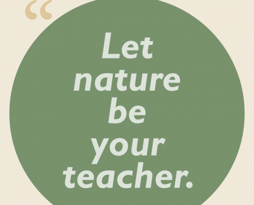 Let nature be your teacher.