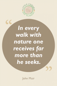 In every walk with nature one receives far more than he seeks.