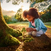 Leave tiny notes or drawings from the “garden fairies” or “forest pixies”, or encourage your child to create mossy beds and miniature houses for them.