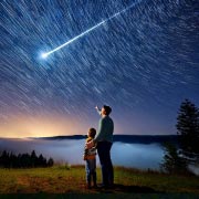 On a clear night, gently wake your child and wrap them in a blanket to watch a meteor shower or count shooting stars.