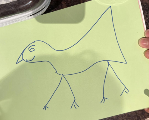 Elaine's weird creature drawing