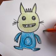 Child's drawing of an alien Child's drawing of an alien