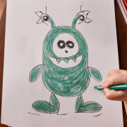 Child's drawing of a robot Child's drawing of a robot - original